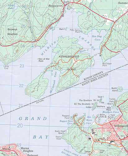 Kennebecasis Island Map